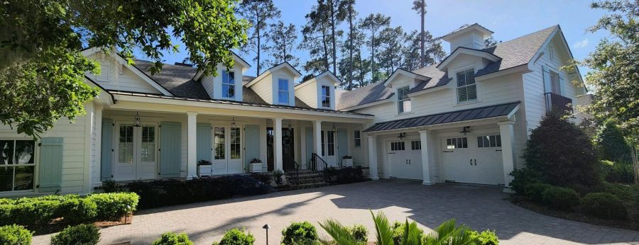 White Exterior and Light Blue Shutters Preview Image 1