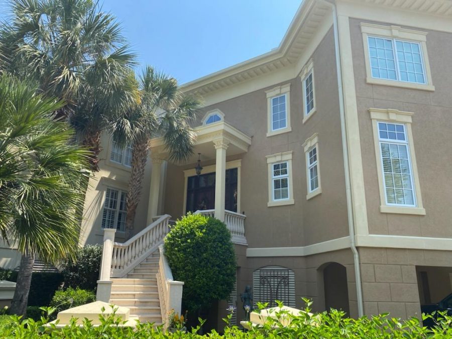 Closer View of the Stucco Repainted Beige Preview Image 1