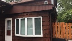 Professional exterior cedar siding painting