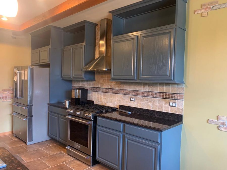 Oak Cabinets Repainted in Homewood, IL