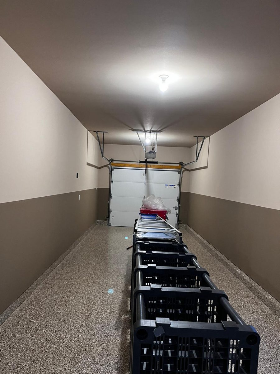 Garage two toned painting