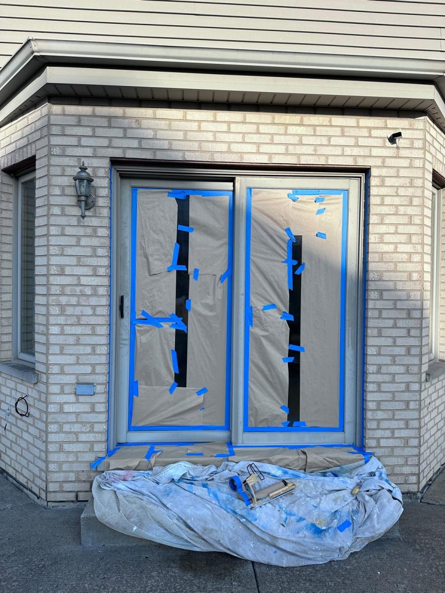 sliding glass door prepped for painting Preview Image 4