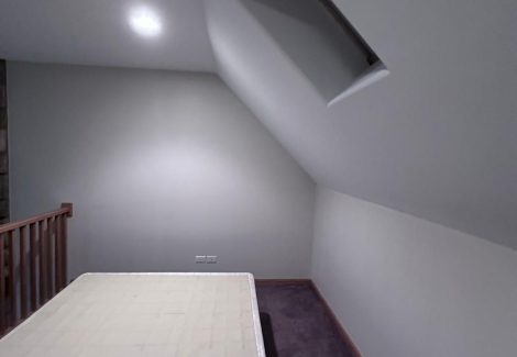 painted loft in home