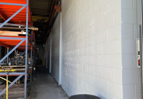 warehouse interior wall after painting