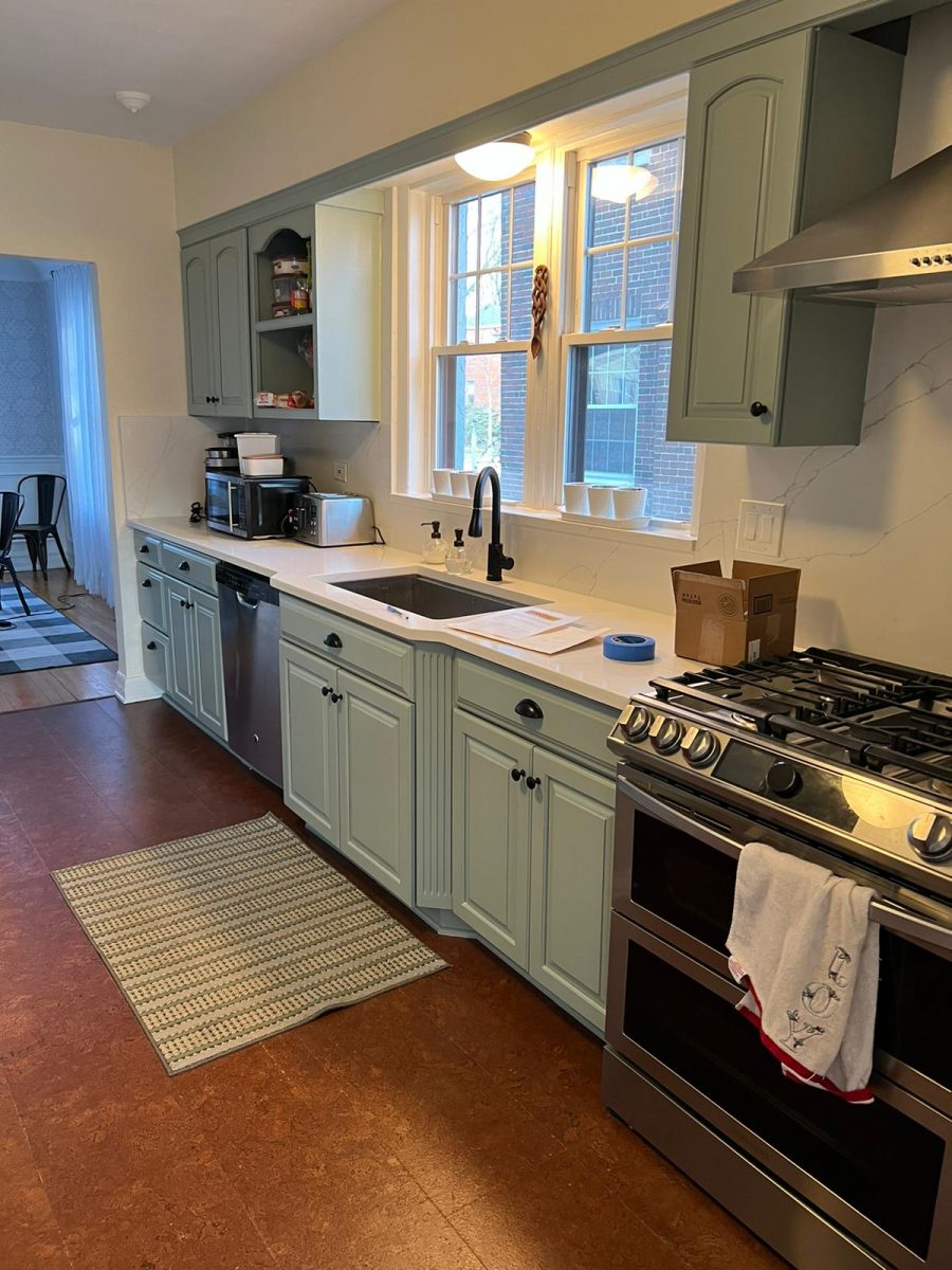 Kitchen Cabinet Painting Light Green Homewood, IL