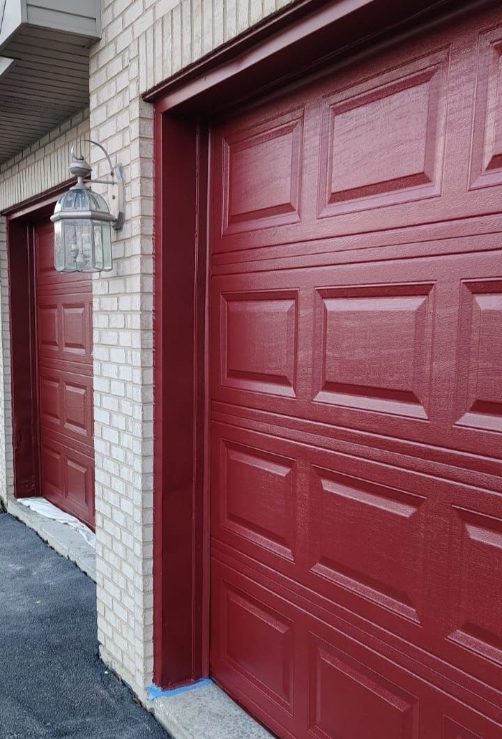 red painted garage door Preview Image 1