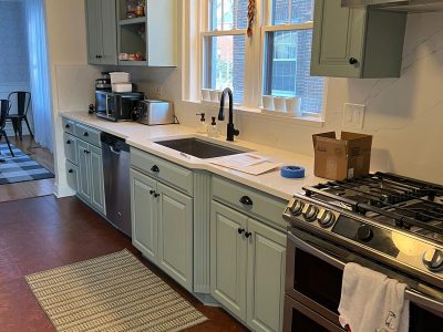 Kitchen Cabinet Painting Light Green Homewood, IL