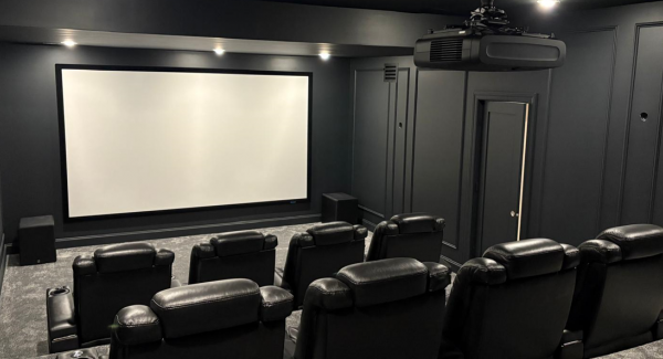 black home movie theater