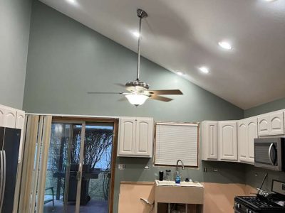 house interior with green painted walls