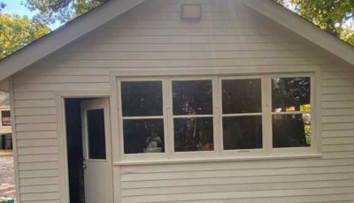 house exterior with white painted siding
