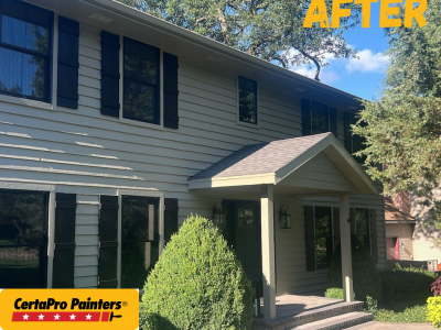 house after siding repaint