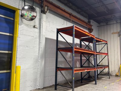 warehouse interior with shelving rack
