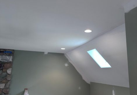 interior wall prepped for paint in house