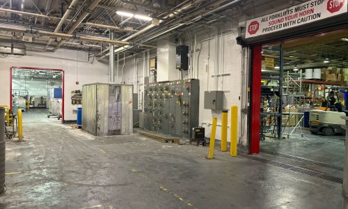 Safety-Red Paint on Overhead Door Frames