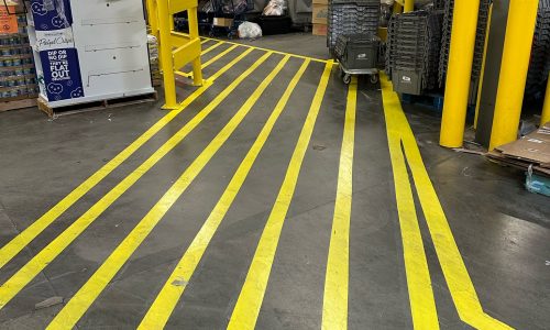 Bollards Repainted for Maximum Visibility