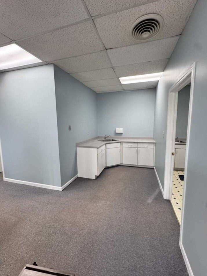 light blue painted office interior Preview Image 3