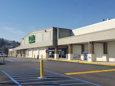shopping center exterior painting