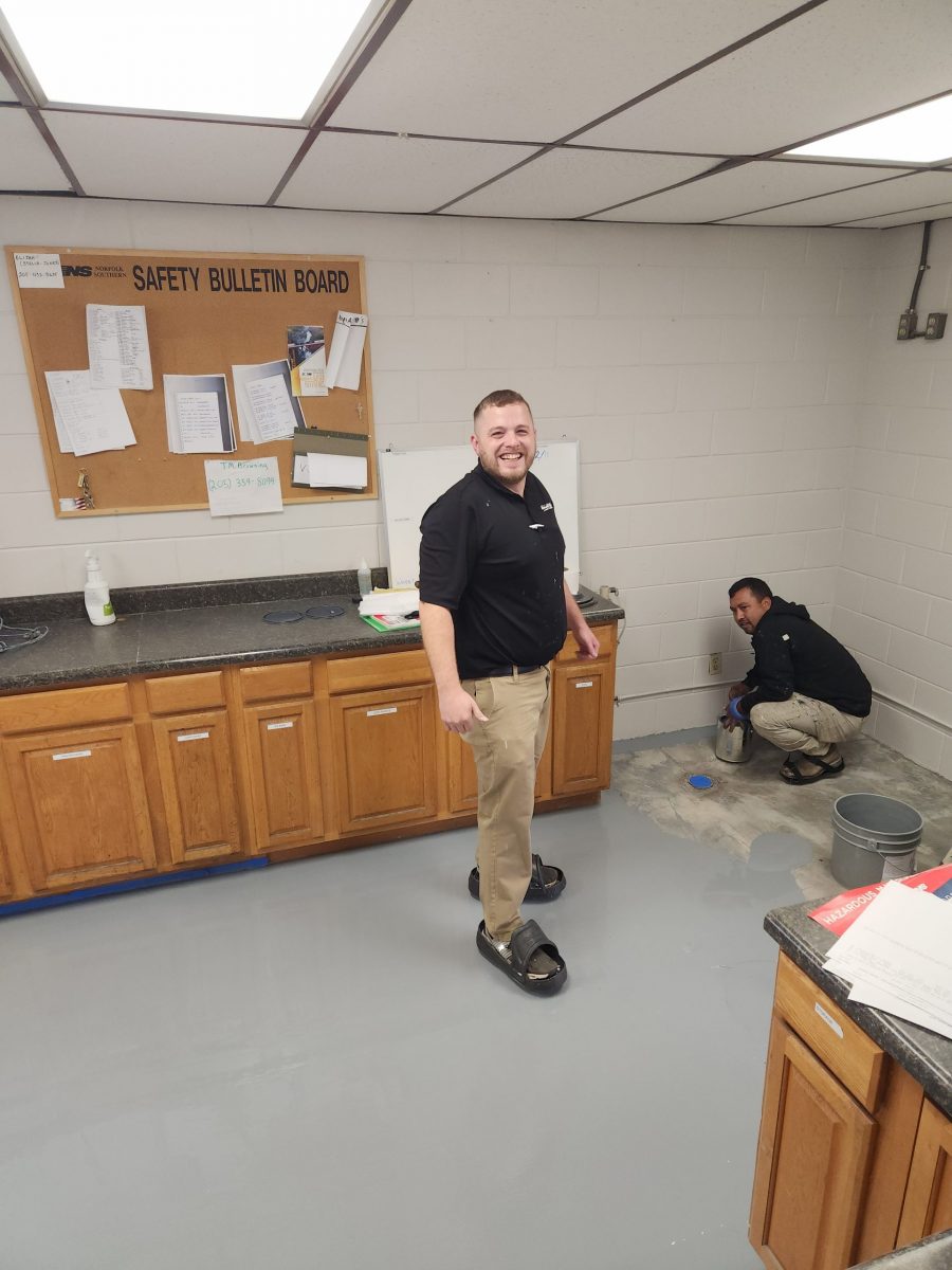 During Professional Epoxy Floor Coating Preview Image 2