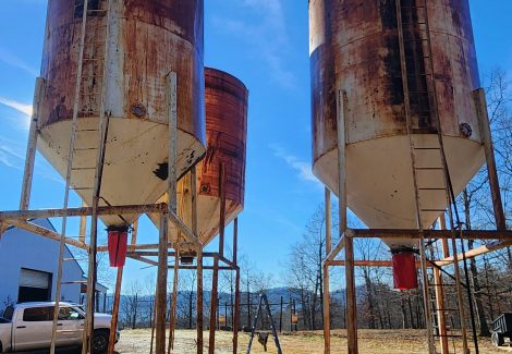 Rusted Silo Before Professional Painting
