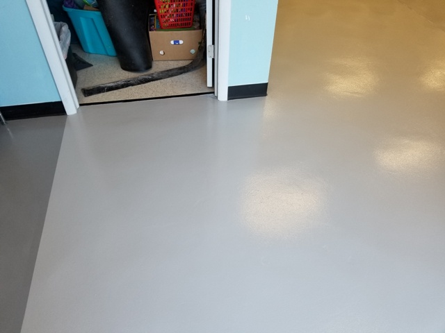 certapro painters of hunterdon applied an epoxy flooring topcoat for the flemington food pantry
