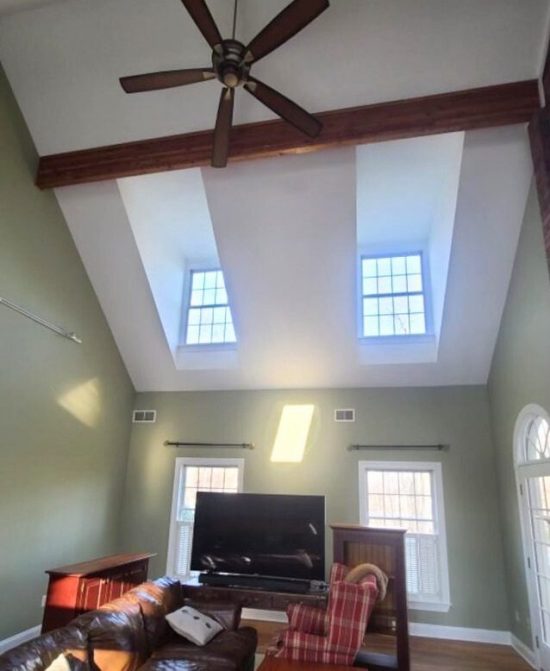 repainted living room walls and ceiling