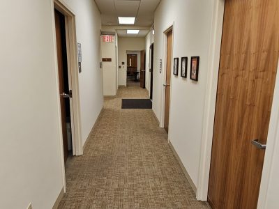 repainted interior of hunterdon wellness hospice center in flemington