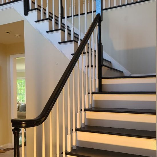 photo of repainted staircase in whitehouse station