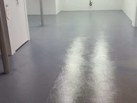 photo of epoxy flooring in a basement in hampton new jersey