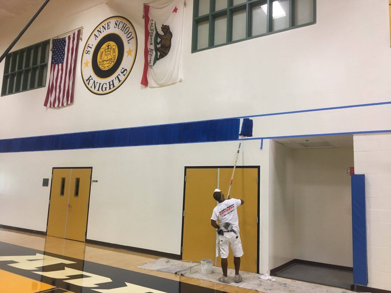 Painting a gym