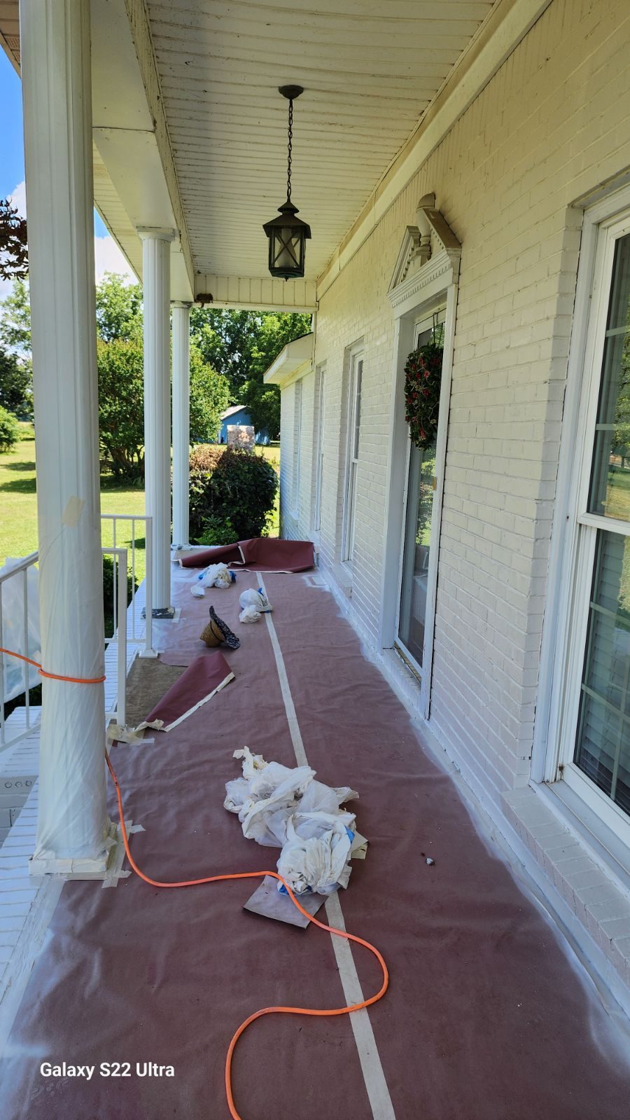 Older traditional brick was painted Shoji White - progress Preview Image 5