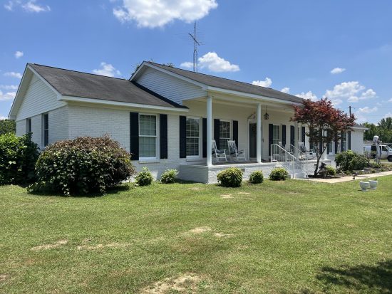 Older traditional brick was painted Shoji White - after