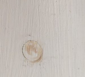 water stained paint spot