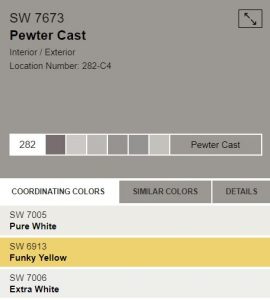 pewter cast paint color