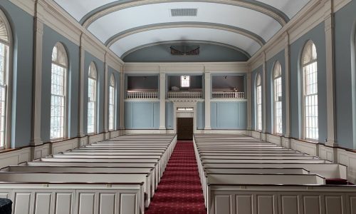 Pews and Sanctuary at Meridian Street Church