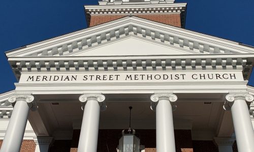 Sign Close Up Meridian Street United Methodist Church