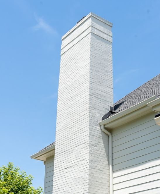 brick chimney painted white Preview Image 4