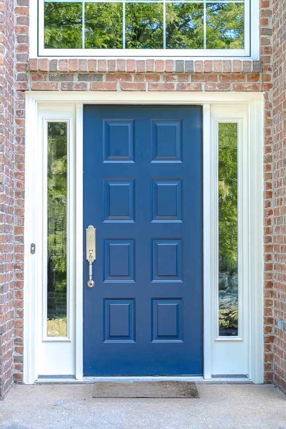royal blue painted front door with white trim Preview Image 7