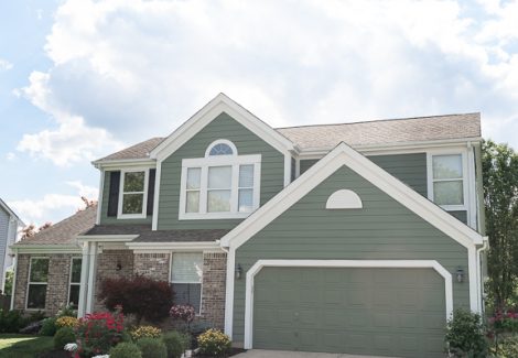 view of newly painted home from curb