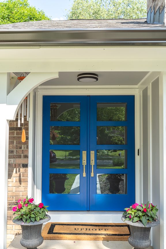bright blue painted front door Preview Image 1