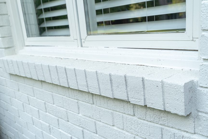 brick window sill painted white Preview Image 5