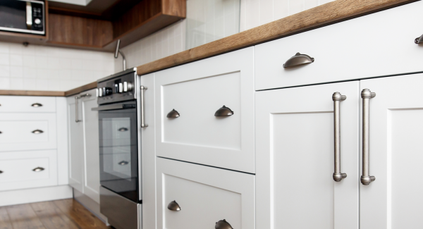 white painted cabinet