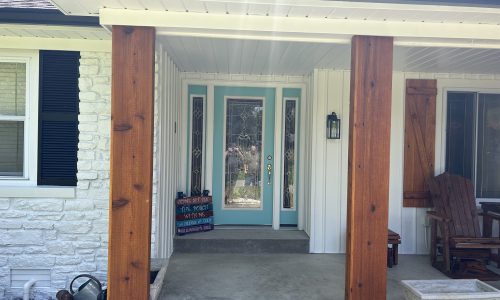 Entryway Showcasing New Porch Posts