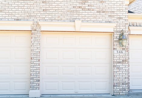 white painted front door