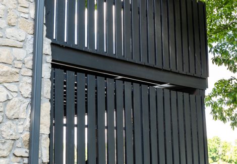 painted fence and railings