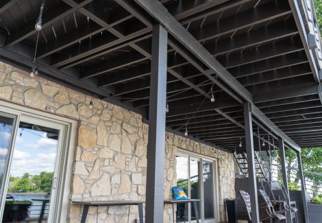 view of underside of deck area after project completion