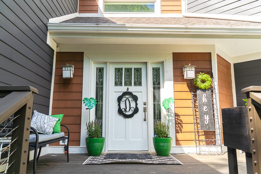 front entrance with cedar shingles cleaned and painted Preview Image 3
