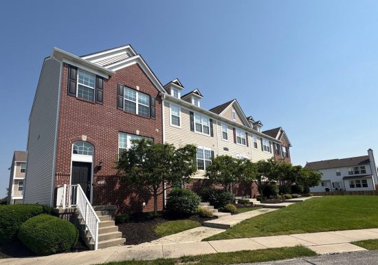 exterior of block of townhouses