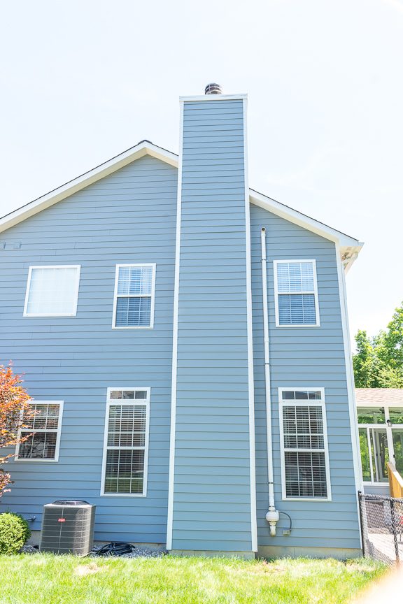 side of home with chimney after painting Preview Image 8