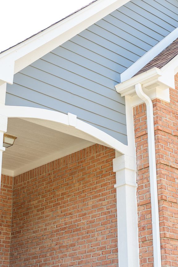 close up of where roof and porch meet after painting Preview Image 5