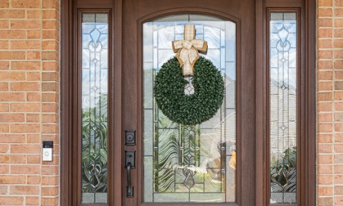 Updated front door and trim